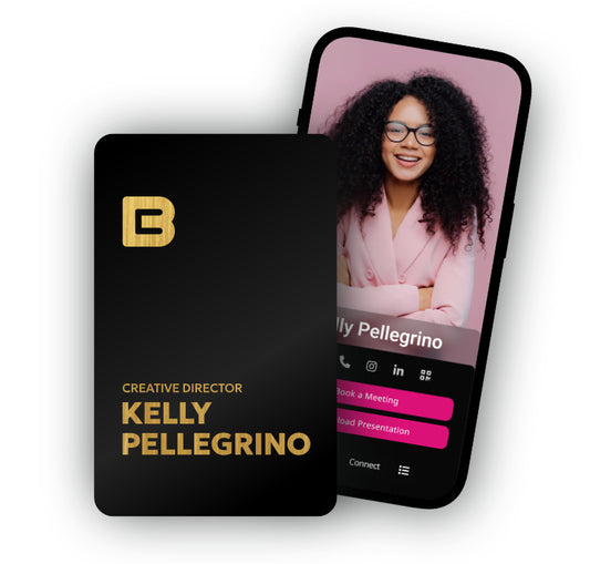 Custom Metal Card +Gold text